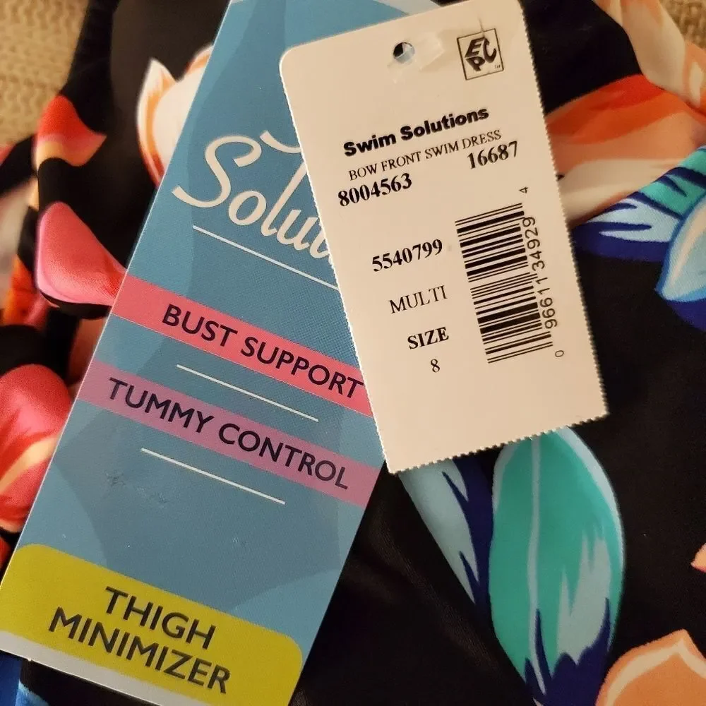 Swim Solutions Lanai Tummy Control Swimdress - NEW - Picture 14 of 16